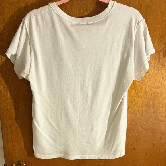 Daydreamer Johnny Cash Graphic Tee - White with Multicolor Cowboy Print - Picture 3 of 3